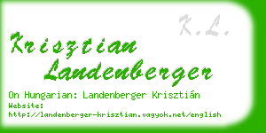 krisztian landenberger business card
